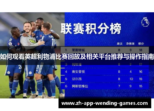 如何观看英超利物浦比赛回放及相关平台推荐与操作指南 如何观看英超利物浦比赛回放及相关平台推荐与操作指南