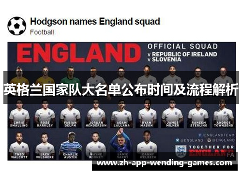 英格兰国家队大名单公布时间及流程解析 英格兰国家队大名单公布时间及流程解析