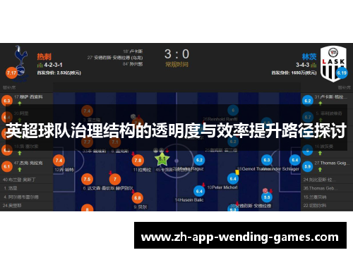 英超球队治理结构的透明度与效率提升路径探讨