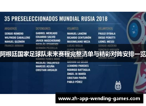 阿根廷国家足球队未来赛程完整清单与精彩对阵安排一览